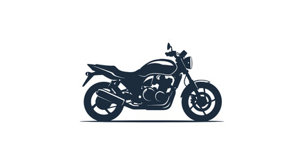 Obraz premium A sleek dark motorcycle design stands prominently displayed capturing a powerful aesthetic silhouette