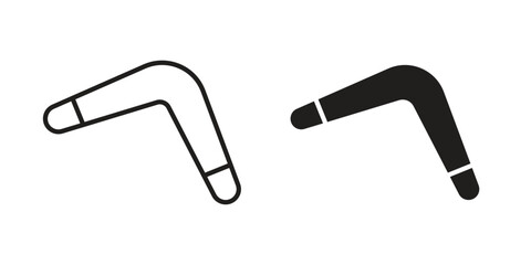 Boomerang icon symbol. Classic flat and linr style