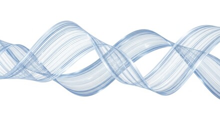 Abstract blue wavy lines forming a double helix with use cases