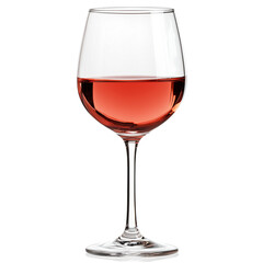Naklejka premium Elegant Red Wine Glass Filled With Rich Wine on a Simple Background