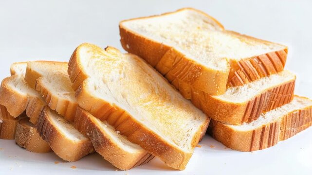 Video A fresh loaf of bread sits atop a clean white plate, ready for serving or display
