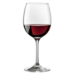 Naklejka premium Elegant Red Wine Glass Filled With Rich Wine on a Simple Background