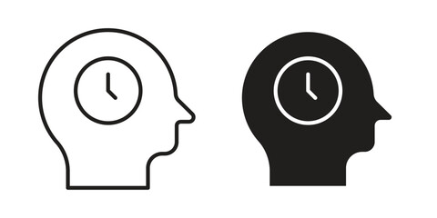 Patience icon symbol. Classic flat and linr style