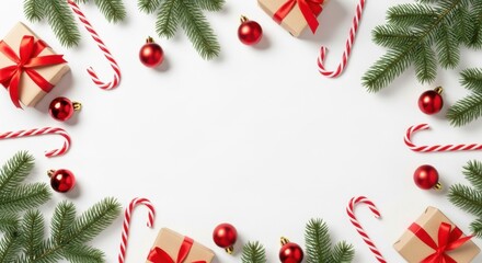 Christmas holiday background with festive decorations