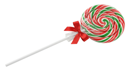 Festive Swirl: A vibrant candy treat with a mesmerizing spiral design, adorned with a delicate ribbon, captures the essence of sweetness and joy.