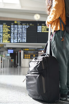 tourist traveling at airport