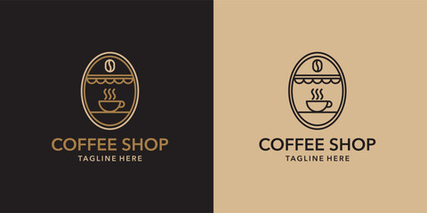 Unique coffee shop logo design
