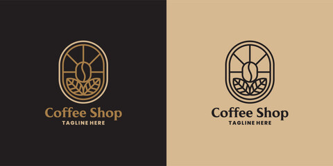 Unique coffee shop logo design