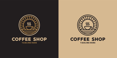 Unique coffee shop logo design