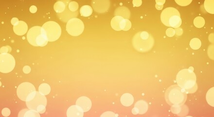 Soft golden bokeh light particles on warm gradient.