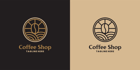Unique coffee shop logo design