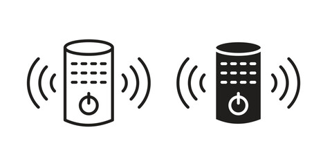 Smart speaker icon symbol. Classic flat and linr style