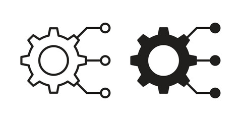 Technology icon symbol. Classic flat and linr style