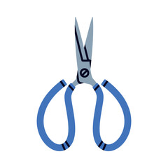 Pair of Scissors as Hand-operated Shearing Tool Vector Illustration