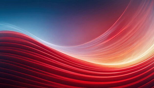 Dynamic abstract flowing lines creating a vibrant energetic blue and red digital background