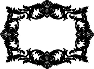 Elegant ornate frame design for invitations and announcements, creating a vintage, classic feel, perfect for adding a touch of sophistication and style