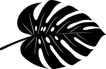 Bold monstera leaf silhouette for modern tropical designs, perfect for summer vibes, bringing nature indoors, and adding an exotic touch to creative projects