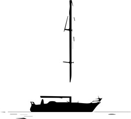 Elegant sailboat gliding on crystal waters, a symbol of freedom and adventure, perfect for travel blogs, nautical designs, and seaside promotions