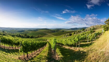 Obraz premium vineyard landscape panoramic view