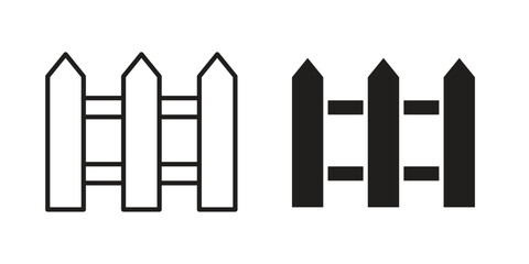 Yard icon symbol. Classic flat and linr style