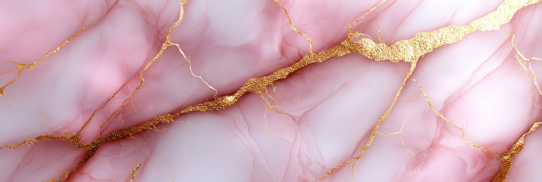 Rosa Marmortextur mit goldenen Adern und marmoriertem Muster