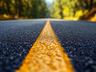 A tree-lined highway stretching into the distance