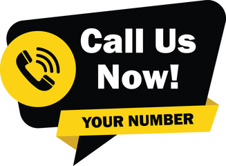 Call us now prompt with telephone icon and customizable number