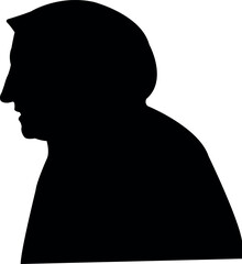 a woman head silhouette vector