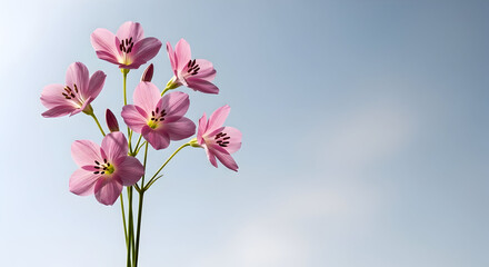 Obraz premium Pink Daisies Reaching Up