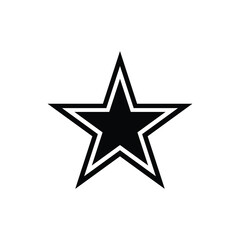Black cowboys star icon silhouette vector flat design on white background.
