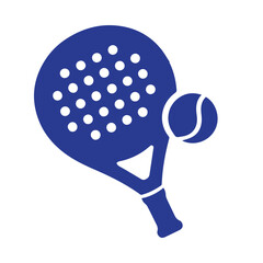 Minimalist Padel Racket and Ball Logo Vector
