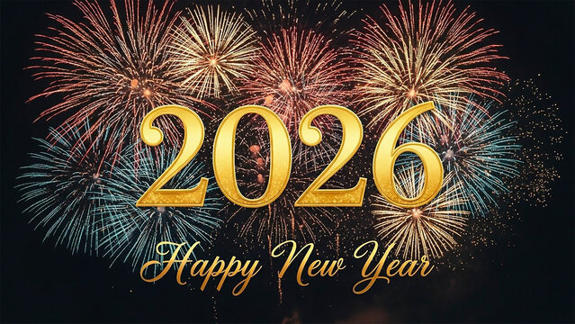2026, happy new year design