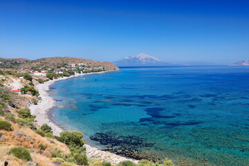 The beach Faros in Ikaria, Greece