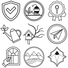 Abstract geometric shape icon with vibrant color palette