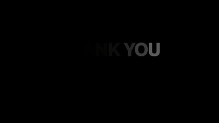  Thank you for Following animation video. Suitable for video end screen, Black background.