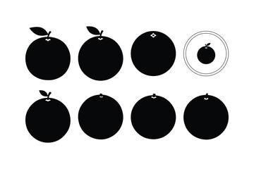 Bomb Silhouette Icons Set Vector