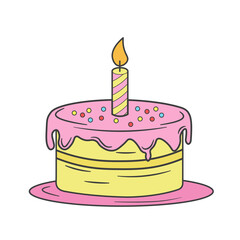 vector illustration of cake