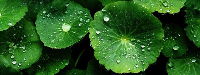 Fototapeta premium Centella asiatica asiatic pennywort leaf background water extract plant kola gotu. Cica centella asiatica asiatic ingredient green leaves white isolated drop icon beauty asian nature simple botanical