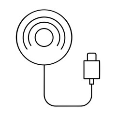 Wireless charging pad with usb cable connection