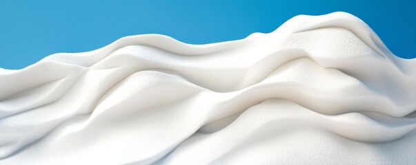 Obraz premium Abstract Snowy Hills with Blue Sky Backdrop, texture, waves