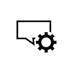 Chatbot Settings Minimal Vector Icon Speech Gear Config