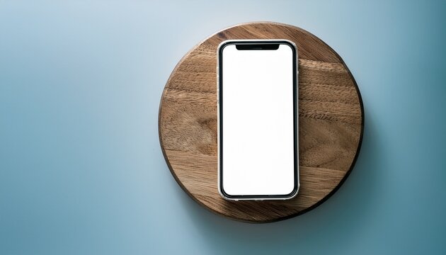 isolated touchscreen smartphone mockup with blank screen