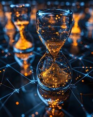 Hourglass time management concept time is running out deadline countdown sand timer clock sandglass