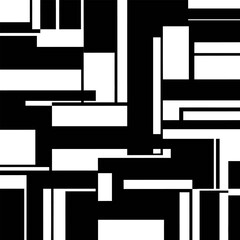 Abstract black and white geometric shapes pattern modern art background design wallpaper illustration graphic