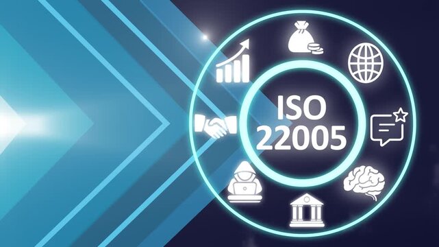 ISO 22005 acronym, standard supports businesses in ensuring through a certification of compliance that the business puts out location specific, genuine and traceable food products.