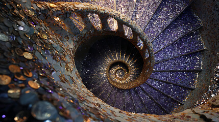 Abstract colorful background pattern featuring handmade textile art with blue, yellow, and pink craft beads creating a vibrant decoration and unique texture design