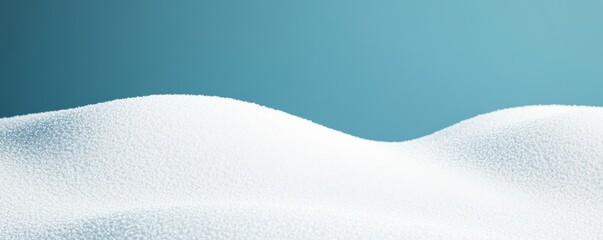 Fototapeta premium Snow Drift Landscape on Blue, Winter , White