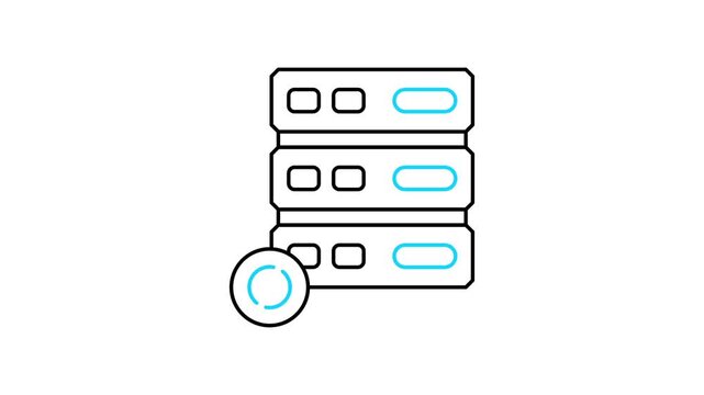 Server sync animated icon video