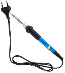 Compact soldering iron with stand.