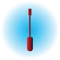 Red screwdriver tool for construction and repair